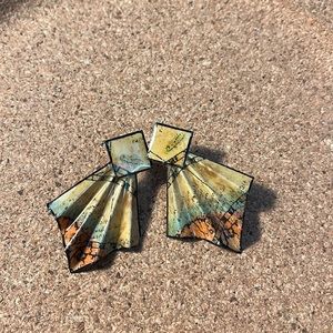 Unique map earrings